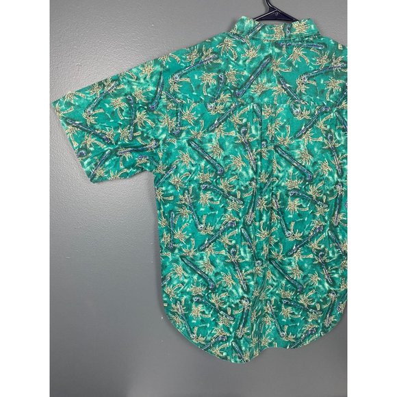 BUGLE BOY COMPANY Hawaiian Sz. L Men's Short Sleeve Shirt - Picture 6 of 10